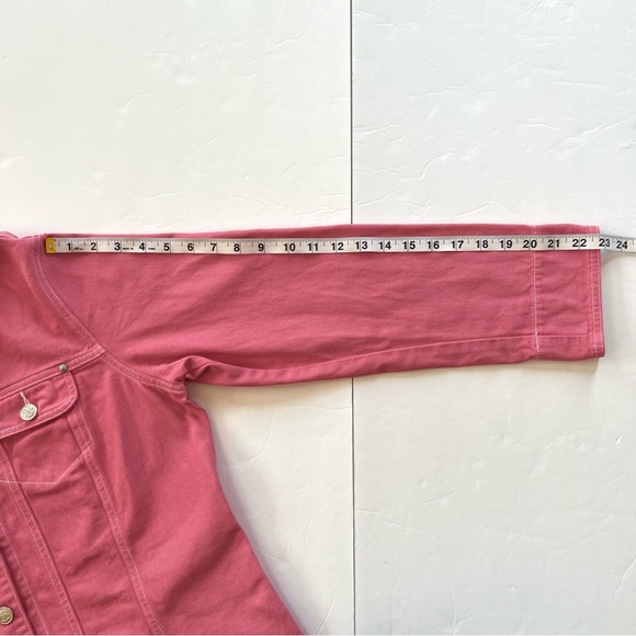 CAbi Watermelon Pink Button Front Pocket Jacket Size Large - Picture 8 of 10